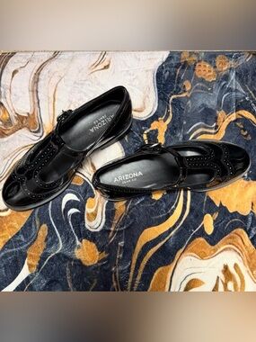Arizona Jean Company Black Patent Mary Jane Loafers